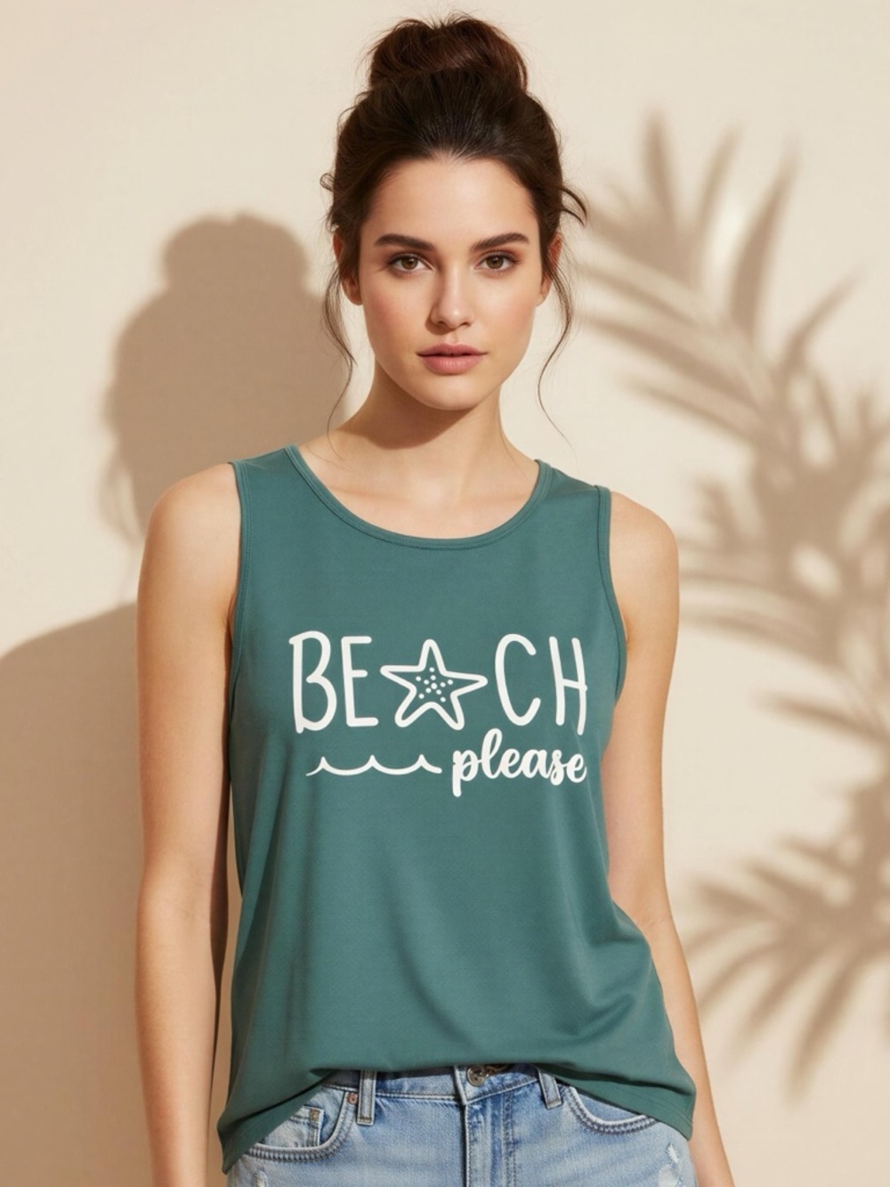 Beach Please Vacation Getaway Tank Top Size 2X